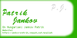 patrik jankov business card
